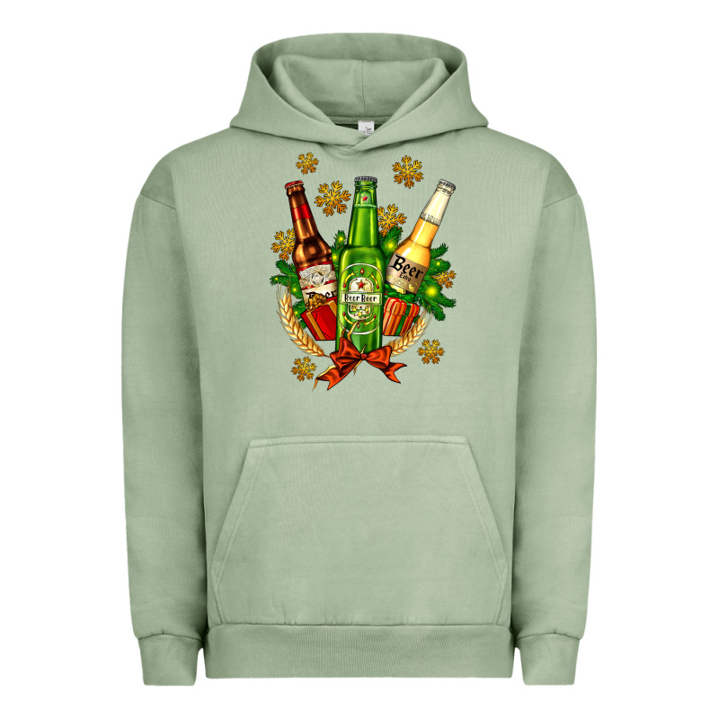 Beer Bottle Party Set For Christmas Urban Hoodie by AdoDesignShop | Teevron
