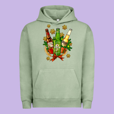 Beer Bottle Party Set For Christmas Urban Hoodie Designed By Adodesignshop