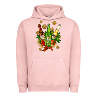 Pigment Salmon beer bottle party set for christmas Urban Hoodie - AdoDesignShop
