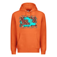 Carrot easter Leopard turquoise background Premium Hoodie - JahusDesignShop