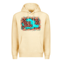 Pina Colada easter Leopard turquoise background Premium Hoodie - JahusDesignShop