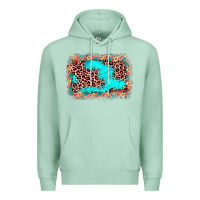 Easter Leopard Turquoise Background Premium Hoodie | Teevron