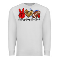 Dove Grey peace love football Premium Sweatshirt - Zillion Design Studio