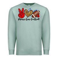 Seafoam peace love football Premium Sweatshirt - Zillion Design Studio