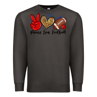 Smoke peace love football Premium Sweatshirt - Zillion Design Studio