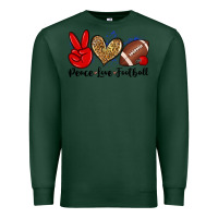 Sports Green peace love football Premium Sweatshirt - Zillion Design Studio