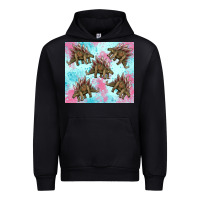 Black dinosaur stegosaurus Urban Hoodie - Artiststas