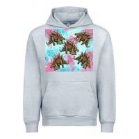 Heather Grey dinosaur stegosaurus Urban Hoodie - Artiststas