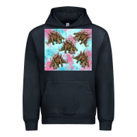Navy dinosaur stegosaurus Urban Hoodie - Artiststas