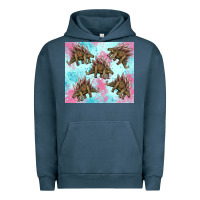 Pigment Midnight Navy dinosaur stegosaurus Urban Hoodie - Artiststas