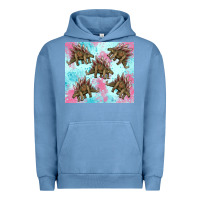 Pigment Pebble Blue dinosaur stegosaurus Urban Hoodie - Artiststas