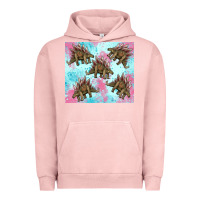 Pigment Salmon dinosaur stegosaurus Urban Hoodie - Artiststas