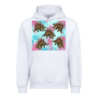 White dinosaur stegosaurus Urban Hoodie - Artiststas