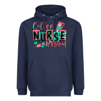 Navy coffee nurse repeat Heavyweight Hoodie - RanaPortraitStore