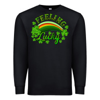 Black feeling lucky with rainbow Premium Sweatshirt - RanaPortraitStore