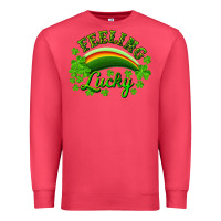 Cardinal feeling lucky with rainbow Premium Sweatshirt - RanaPortraitStore