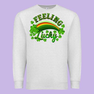 Feeling Lucky With Rainbow Premium Sweatshirt Designed By Ranaportraitstore
