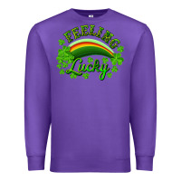 Purple feeling lucky with rainbow Premium Sweatshirt - RanaPortraitStore