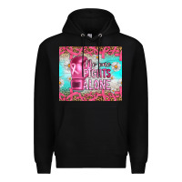 Black Breast cancer  no one fıghts alone tumbler Premium Hoodie - Artiststas