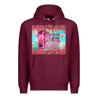 Burgundy Breast cancer  no one fıghts alone tumbler Premium Hoodie - Artiststas