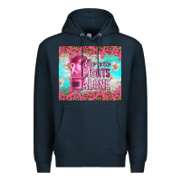 Navy Breast cancer  no one fıghts alone tumbler Premium Hoodie - Artiststas