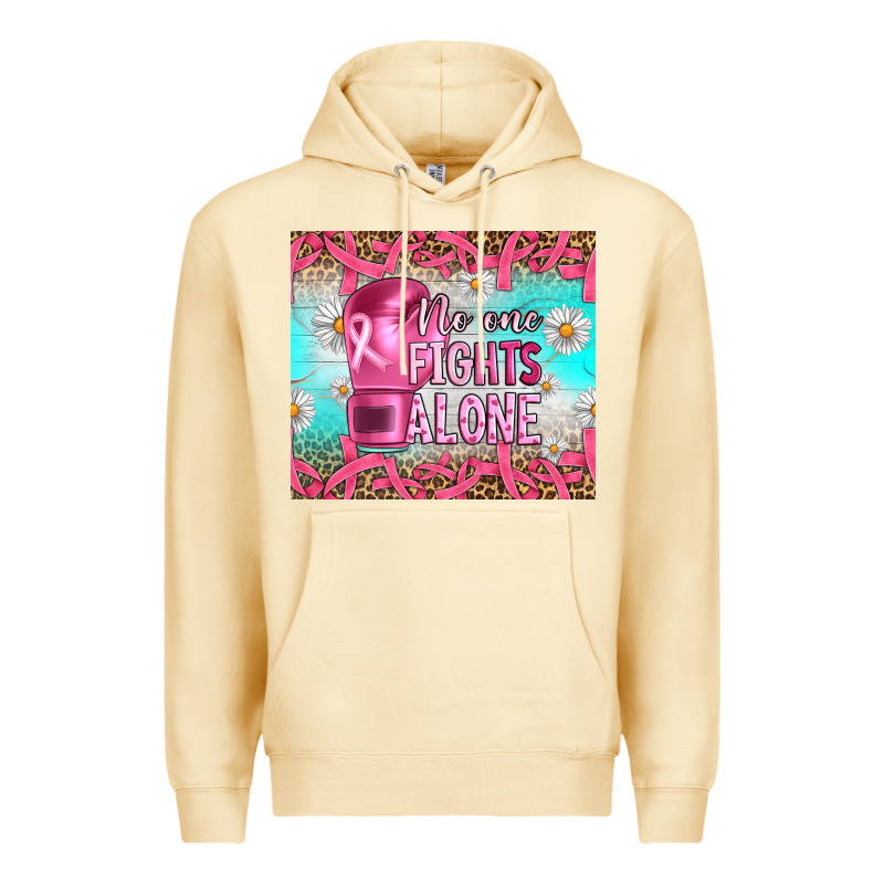 Breast Cancer  No One Fıghts Alone Tumbler Premium Hoodie by Artiststas | Teevron