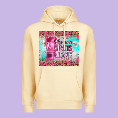 Breast Cancer  No One Fıghts Alone Tumbler Premium Hoodie Designed By Artiststas