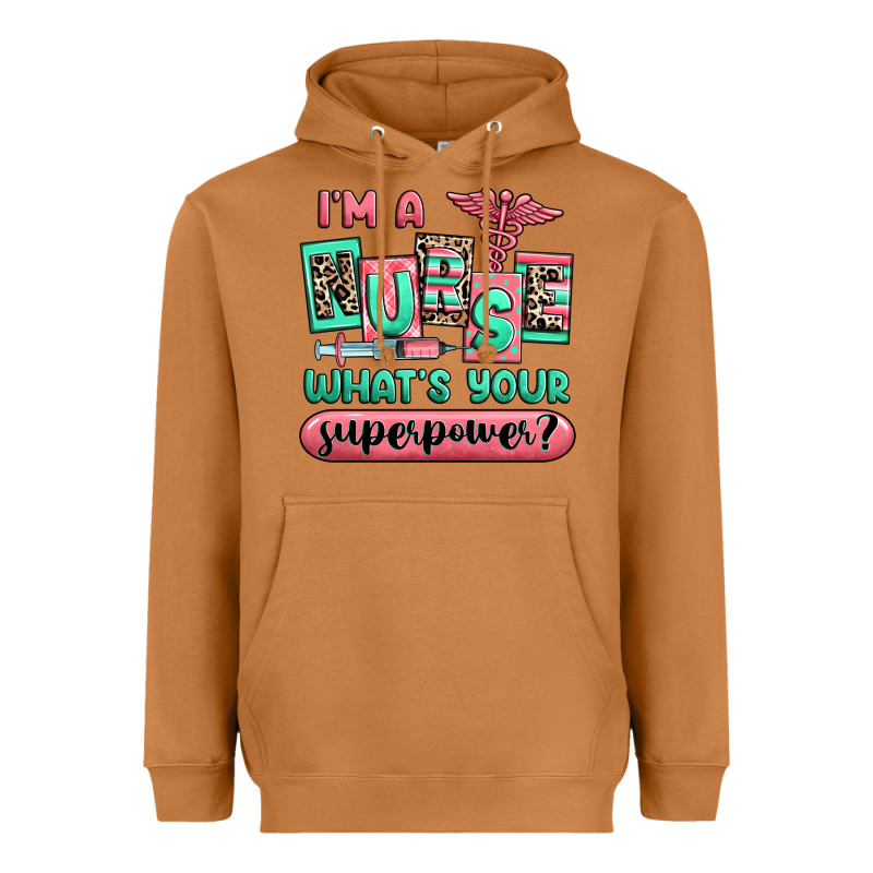 Im A Nurse Whats Your Superpower Heavyweight Hoodie by RanaPortraitStore | Teevron