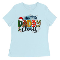 Baby Blue daddy claus christmas Ladies Tee - BarkalooDesign