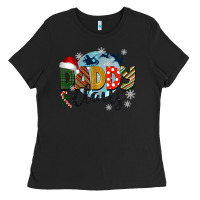 Black daddy claus christmas Ladies Tee - BarkalooDesign