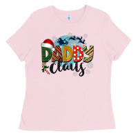 Bubblegum Pink daddy claus christmas Ladies Tee - BarkalooDesign