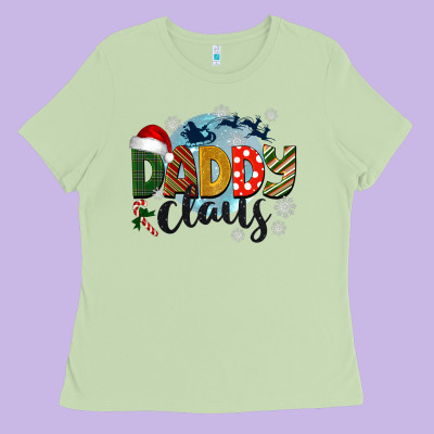 Daddy Claus Christmas Ladies Tee Designed By Barkaloodesign
