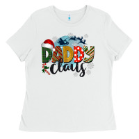 White daddy claus christmas Ladies Tee - BarkalooDesign