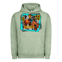 Pigment Oil Green western rodeo Urban Hoodie - JahusDesignShop