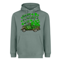 Sage happy st. patricks day shamrock farm truck Heavyweight Hoodie - RanaPortraitStore