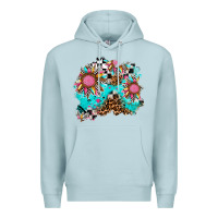 Blue Mist race sunflower patches Premium Hoodie - AdoDesignShop