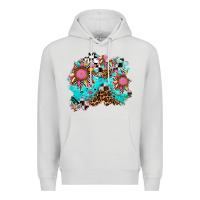 Dove Grey race sunflower patches Premium Hoodie - AdoDesignShop