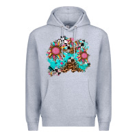 Heather Grey race sunflower patches Premium Hoodie - AdoDesignShop