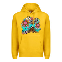 Lemon race sunflower patches Premium Hoodie - AdoDesignShop