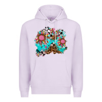 Lilac race sunflower patches Premium Hoodie - AdoDesignShop