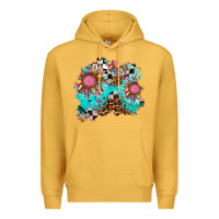 Mustard race sunflower patches Premium Hoodie - AdoDesignShop