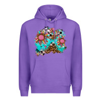Purple race sunflower patches Premium Hoodie - AdoDesignShop