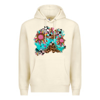 Sandshell race sunflower patches Premium Hoodie - AdoDesignShop