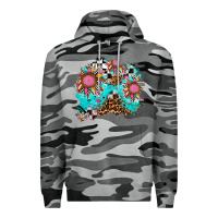 Slate Camo race sunflower patches Premium Hoodie - AdoDesignShop