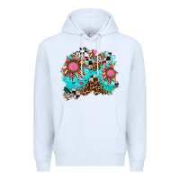White race sunflower patches Premium Hoodie - AdoDesignShop