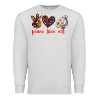 Dove Grey peace love art Premium Sweatshirt - texasbilliewilder