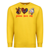 Lemon peace love art Premium Sweatshirt - texasbilliewilder