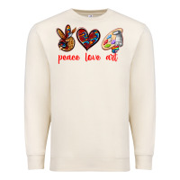 Sandshell peace love art Premium Sweatshirt - texasbilliewilder