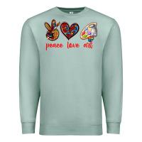 Seafoam peace love art Premium Sweatshirt - texasbilliewilder