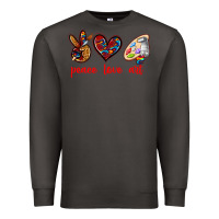 Smoke peace love art Premium Sweatshirt - texasbilliewilder
